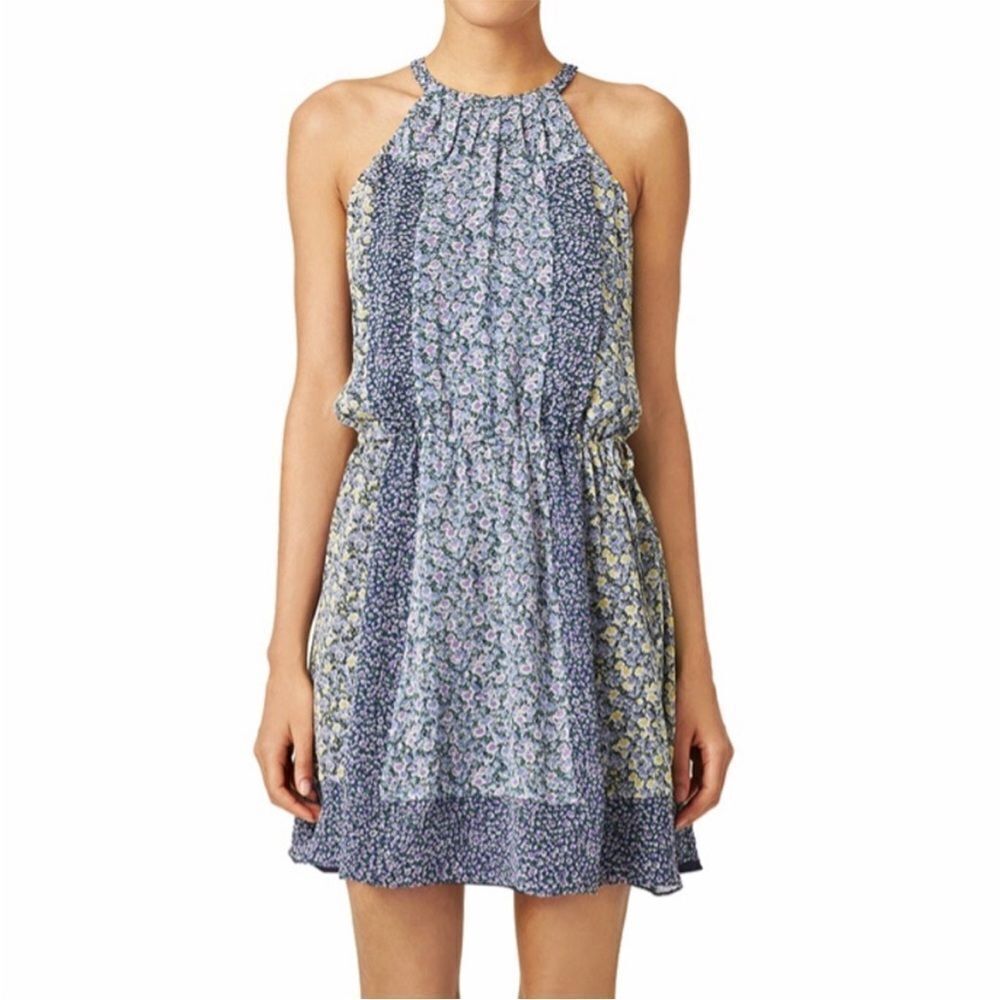 Joie Makana Floral Multi Color Print Dress Cottage Core Boho Feminine Dress